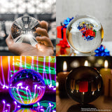 NEW 4 Inch Crystal Ball! Clear Glass Ball Photography Lens Ball for Home, Office, Photography Wedding Decoration Gift, made of premium K9 crystal material, flawless and lead free, 100% clear.