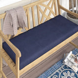 New Retails $120+ Indoor/Outdoor 3'' Bench Seat Cushion in Navy with Piping, 43 Inches Long X 22.5 inches deep