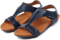 NEW Women's Navy Simple Flat Sandals - Sz 7.5