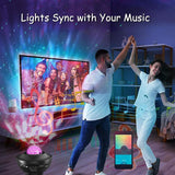 New 2 in 1 Galaxy Projector & Bluetooth Speaker with Remote! Star Projector, Amorno Nebula LED Night Light for Room Decor