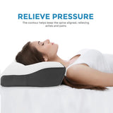 New Retails $70+ Memory Foam Neck Contour Pillow, Memory Foam Pillow for Neck Pain | Side Sleeping | Cervical Pain