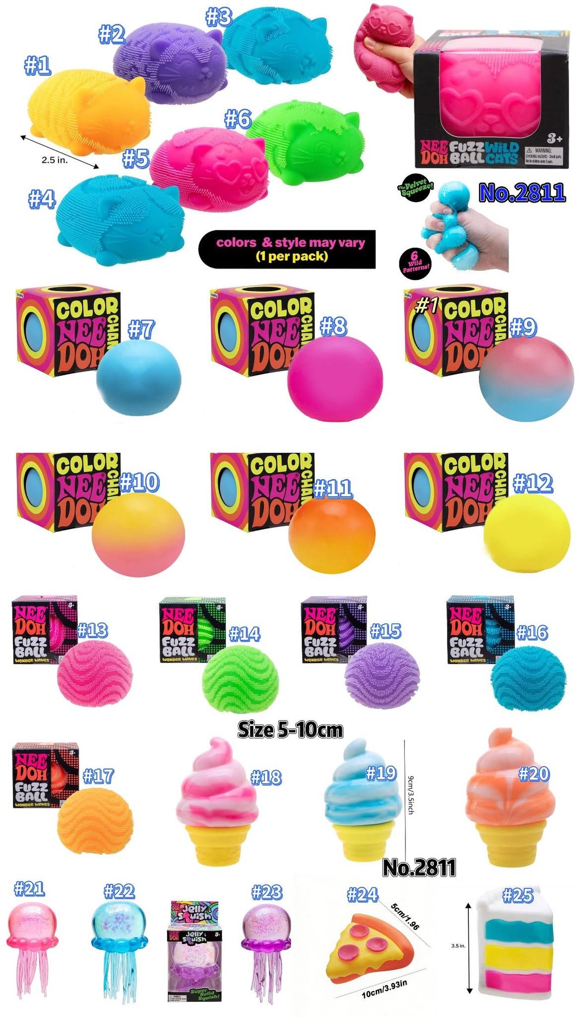 Pre-order New Squish Sensory toys No.281126, Size 5-5.5cm, #13-#25 to available only! Others sold out !Tax included