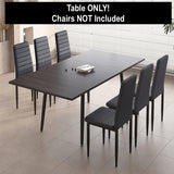 New in box! Anchor Home Neira Expandable Dining Table Black (TABLE ONLY) Has couple minor scuffs from transport underside of table not noticeable when set up, small scuff on edge of leaf extension Retails $239