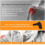 New Nobelium Shoulder Brace Adjustable Shoulder Support, Compression Brace for Dislocated AC Joint, Frozen Shoulder, Tendonitis, Swelling, Arthritis, Rotator Cuff, Fits Women and Men, Black! Great for right or left shoulder!