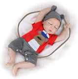 New NPK 20 Inch Full Body Silicone Reborn Doll Boy Lifelike Doll Newborn Baby includes Bottle, Blanket & Certificate