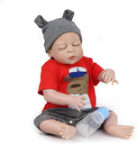 New NPK 20 Inch Full Body Silicone Reborn Doll Boy Lifelike Doll Newborn Baby includes Bottle, Blanket & Certificate
