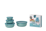 NEW Retails $109, MEPAL CIRQULA - The Bowls That Do It All | Mepal, Multi-Bowl Set, Nordic Teal, 4PC! Leak Proof, Store, Freeze, Microwave & Dishwasher Safe!
