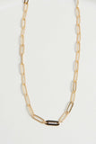 New Oak + Fort Link Chain Necklace with pendant, one size! Gold finish