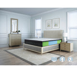 NEW OBUSFORME Comfort Series 11" Tri-Zone Spring Mattress w/quilted Bamboo Surface! Retails $749+ NOTE: Couple small marks on fabric from where plastic was damaged during transport, nothing serious!!