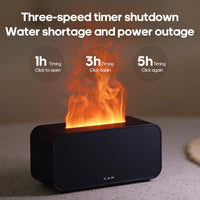 New Rican Flame Fire Diffuser Humidifier, 120ml Essential Oil Diffusers, Cool Mist Humidifier Auto Shut Off, Small Diffuser with 7 Colors Changing, Aromatherapy Diffuser for Home Office Bedroom,Black