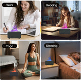 New Rican Flame Fire Diffuser Humidifier, 120ml Essential Oil Diffusers, Cool Mist Humidifier Auto Shut Off, Small Diffuser with 7 Colors Changing, Aromatherapy Diffuser for Home Office Bedroom,Black