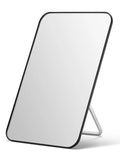 New OMIRO Desk Makeup Mirror, 8 x 5 inches Table Mirror with Foldable Stand and Hanging Hole for Shaving and Travelling, Black