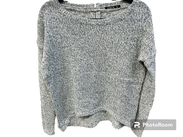 New Women's Lightweight Hi-Low Hem Knit Sweater by Onix, Sz XL, Light Grey