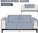 New OPPODREAM Waterproof Sofa Covers 2 Seater with Non-Slip Silicone Particles & Adjustable Elastic Strap, Couch Cover Quilted for Pets Kids Children Dog Cat (Loveseat, Grey)