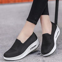 New Women's Orthopedic Sneakers, Mesh Up Stretch Platform Sneakers, Comfortable Casual Fashion Sneaker Walking Shoes Black, Sz 8.5 Retails $45+