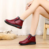 NEW Orthopedic Women Boots arch Support Warm Waterproof Ankle Boots, Red, Sz 7.5! These are the most comfortable boots you will ever own!