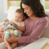 New Baby Breath Baby Bear Soothes Otter Plush Toy Doll Toy Child Soothing Music Sleep Companion Sound And Light Doll Toy Gifts, BLUE