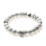 Retails $70+ New in Gift Box! Otter Spirit Howlite Healing Bracelet Authentic AAA Grade natural crystal Howlite~Balance~Healing~Calming! Includes explanation care card
