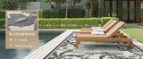 NEW Retails $60, Outdoor Rug 5x8 Waterproof Outdoor Carpet Reversible Patio Rug Portable Camping Rug Modern Abstract Plastic Straw RV Rug for Picnic Beach Balcony Pool Deck Foldable Rug, Palm Leaf Grey