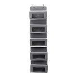 NEW Over Door Storage Organizer 5 Pockets Fabric with PVC Windows for Toys, Purses, Keys, Sunglasses, Hat Grey