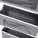 NEW Over Door Storage Organizer 5 Pockets Fabric with PVC Windows for Toys, Purses, Keys, Sunglasses, Hat Grey