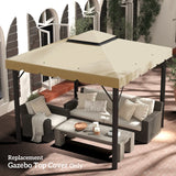 NEW Retails $110, Outsunny 10' x 10' Gazebo Replacement Canopy, Gazebo Top Cover with Double Vented Roof for Garden Patio Outdoor TOP ONLY, Beige
