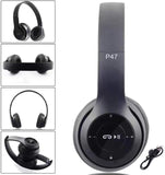 New NO BOX! NCR P47 5.0+ EDR Wireless Rechargeable Bluetooth Over-Ear Headphones, Foldable Headset with Mic (Black)