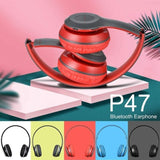 New NCR P47 5.0+ EDR Wireless Rechargeable Bluetooth Over-Ear Headphones, Foldable Headset with Mic (WHITE)