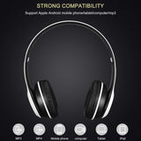 New NCR P47 5.0+ EDR Wireless Rechargeable Bluetooth Over-Ear Headphones, Foldable Headset with Mic (WHITE)
