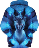 New Unisex Digital Print Pullover Sweater, Sz XXL, Fits like an XL, Wolf