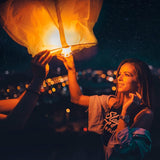 New 10 Pack Chinese Paper Lanterns 100% ECO Friendly Biodegradable Paper Release in Heaven for Weddings Birthdays Party and Memorials