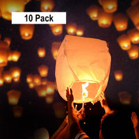 New 10 Pack Chinese Paper Lanterns 100% ECO Friendly Biodegradable Paper Release in Heaven for Weddings Birthdays Party and Memorials