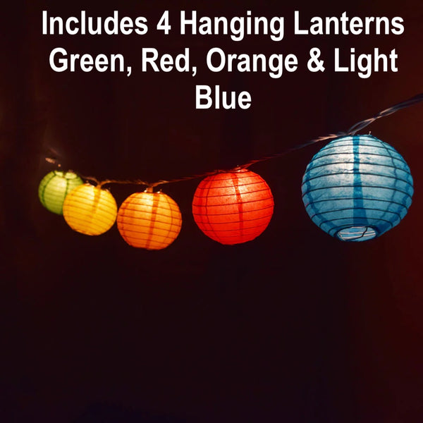 New The Dana Collin Collection set of 4 Paper lanterns! Battery Operated, 4 different colours! Great to use indoors or out!