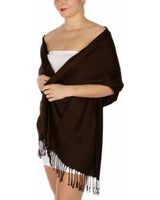 ELEGANT 100% VISCOSE SILK "ALL SEASON" BLACK PASHMINA WRAP, WEAR MANY WAYS! Retail $19.99