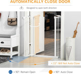 New Retails $80+ PawHut 36" H Dog Gate with Cat Door, Pet Gate with Small Door, Easy Open Indoor Dog Gates for Doorways, House, Stair, 29"-31.5" Long, White