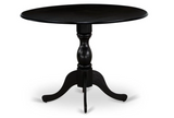 Retails $603+ New Assembled Wayfair Laurel Foundry Modern Farmhouse Round Solid Wood Base Dining Table, Black 39.5" Round