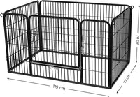 New FEANDREA Metal Pet Playpen, Puppy Playpen, Dog Enclosure, Pet Exercise Panels, Black