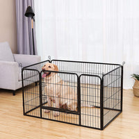 New FEANDREA Metal Pet Playpen, Puppy Playpen, Dog Enclosure, Pet Exercise Panels, Black