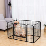 New FEANDREA Metal Pet Playpen, Puppy Playpen, Dog Enclosure, Pet Exercise Panels, Black