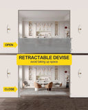 New Retails $75+ Perma Child Safety 2741 Indoor/Outdoor Retractable Gate, Extra Wide 71in - Grey!