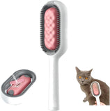 New multifunction Water Infused Gravity Cleaning Pet Hair Brush. 3in1 brush Suitable for short-haired pets (Pink)