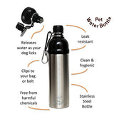 New 24 oz. Go Green Stainless Steel Pet Dog Water Bottle - Good Life Gear BPA-Free