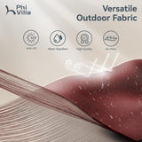 New Amazing PHI VILLA 15 ft. Market Patio Umbrella 2-Side in DARK RED With Base and Sandbags