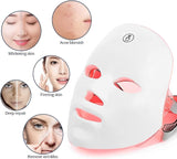 New Retails $260+ Photon Light Therapy LED Face Mask 7 Multi Colour Lights for Anti Aging, Facial Beauty Device