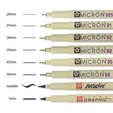 New 8-Pack Pigma Micron Pens - Black! Ideal for graphic art, scrapbooking, archival recording, pen and ink illustrations, freehand art, rubber stamps, cartooning and fabric projects.