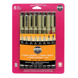New 8-Pack Pigma Micron Pens - Black! Ideal for graphic art, scrapbooking, archival recording, pen and ink illustrations, freehand art, rubber stamps, cartooning and fabric projects.