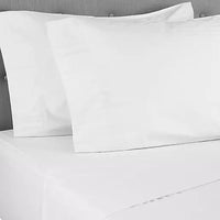 NEW Pinzon 2 Pack 500 Thread Count Pima Cotton Sateen Pillowcases, white