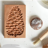 New Carved Wooden Cookie Mold Pinecone