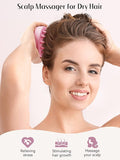 NEW HEETA Scalp Massager for Hair Growth, Soft Silicone Bristles, Scalp Scrubber for Hair Care Relax Scalp, Shampoo Brush for Wet Dry Hair, Pink