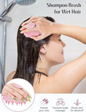 NEW HEETA Scalp Massager for Hair Growth, Soft Silicone Bristles, Scalp Scrubber for Hair Care Relax Scalp, Shampoo Brush for Wet Dry Hair, Pink